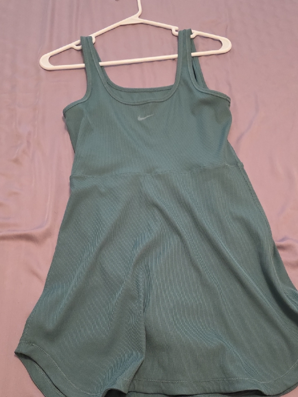 Nike Teal Green Ribbed Tennis Dress